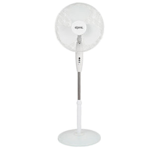 New 16" Oscillating Stand Fan Indoor Round Base 3 Speed Levels Grill Summer