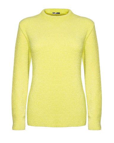 Crew Neck Soft touch women Jumper Yellow