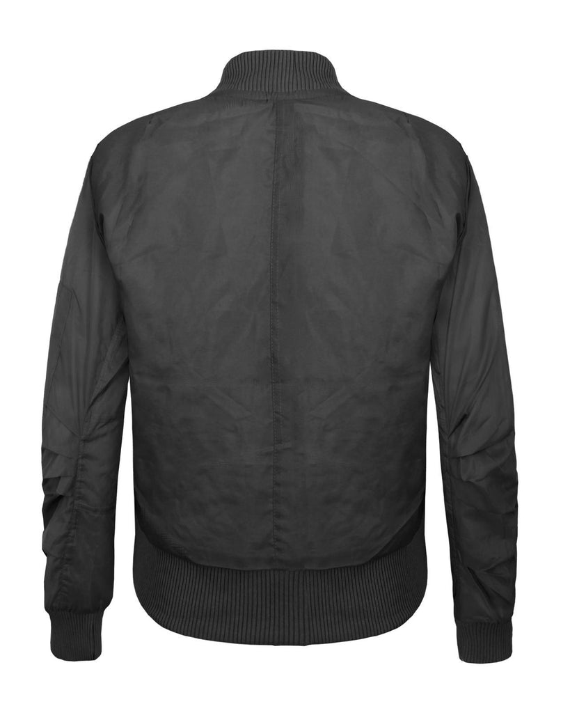 Leather Bomber Jacket - Vintage black - Ladies