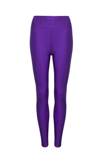 New Ladies Sexy Shiny Stretchy Disco High Waist Leggings Long Pants UK Size 8-14